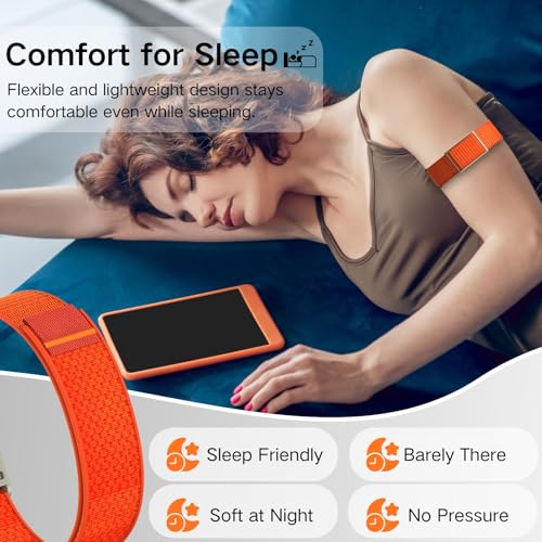 Bicep Bands Compatible for Polar Loop (2025) / Visible Armband 2.0 Straps - color: Orange