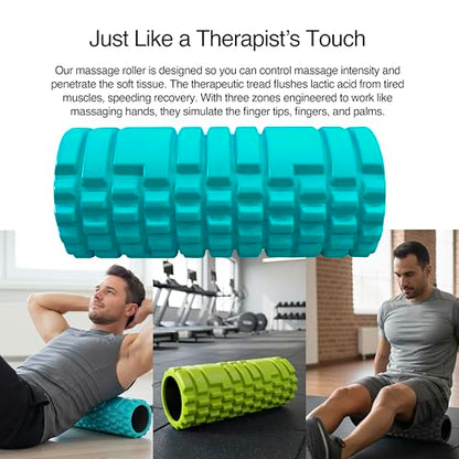 321 STRONG 5-in-1 Massage Set, Complete Mobility Kit for Workout Recovery - color: Soft Teal