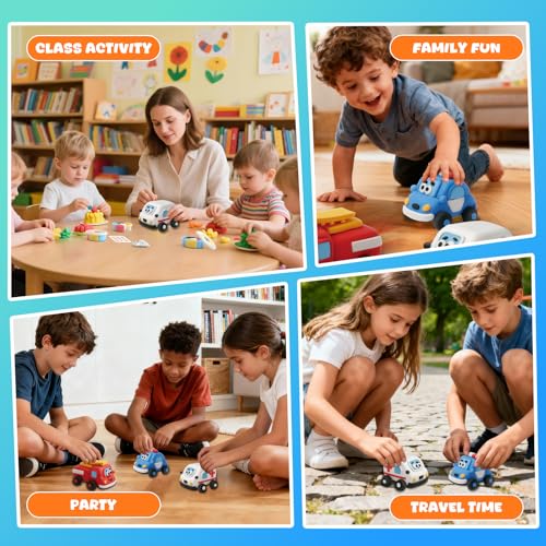 Air Dry Clay Kit for Kids - 3 Boxes Pull Back Car Making | Modeling Clay with Sculpting Tools, Base, Backing Board, Tutorial, Ultra Light & Soft, Creative DIY Arts and Crafts Toys - color: City Rescue Team