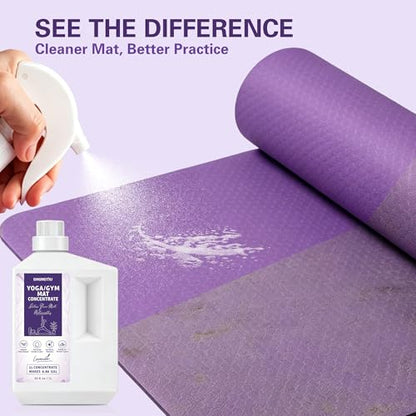 Yoga Mat Cleaner Concentrate Makes 6.86 Gal(1:25) - Removes Sweat & Odor - size: 33.8 Fl Oz (Pack of 1)
