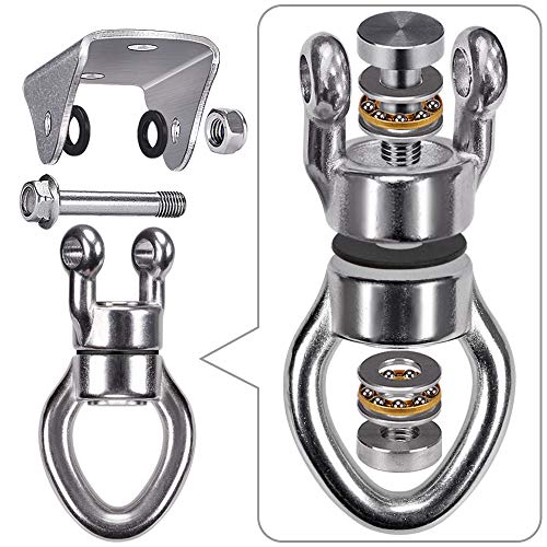 SELEWARE Heavy Duty Swing Swivel Hook, 360° Rotation Bearing Hanger - color: Swivel With Hanger