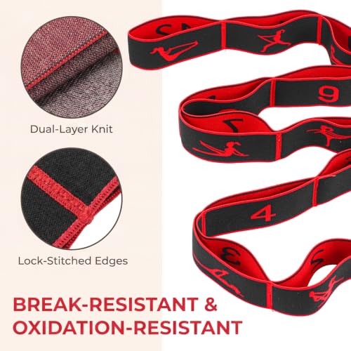 Andibro 1 Pack Resistance Bands, Stretch Straps with Loops for Yoga & Home