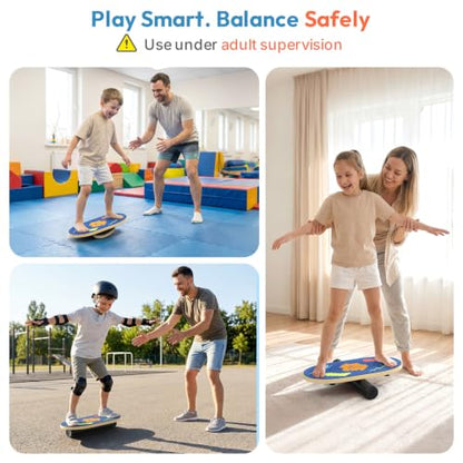 Sportneer Kids Balance Board, 4-Mode Adjustable Balance Trainer - color: Brush Blue
