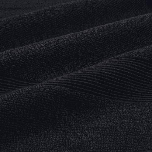 Belizzi Home 8 Piece Towel Set 100% Ring Spun Cotton, 2 Bath Towels 27x54, 2 Hand Towels 16x28 and 4 Washcloths 13x13 - Ultra Soft Highly Absorbent Machine Washable Hotel Spa Quality - Black - color: Black, size: 8 Piece Towel Set