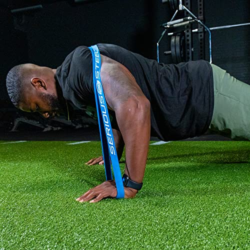 Serious Steel Fitness 81.3cm(32인치) 저항 트레이닝 밴드 (휴대용 운동 밴드 시스템 트레이닝 밴드 - 152cm(5피트 10인치) 미만의 개인에게 적합) - color: 세트 (#0-#5)