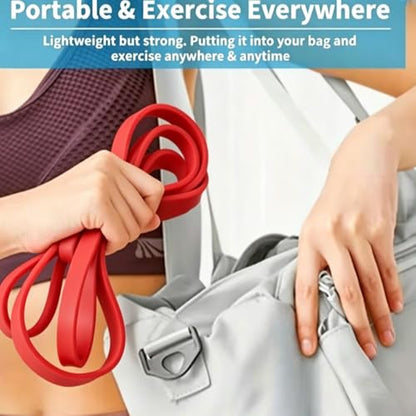 Pull Up Assistance Bands Latex Free 3 Resistance Options Loop Design for Pull Ups Strength Training Home Gym Workout - color: Red 15-35 lbs
