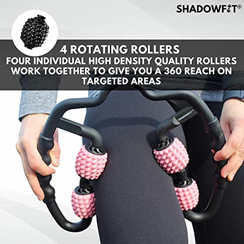Shadowfit Muscle Massager Roller, Trigger Point Foam Roller for Calves, Legs, Arms, Shin Splints, Massage Tool to Relieve Soreness, Stiffness, and Tight Muscles, Cellulite Deep Tissue Massaging - color: Black