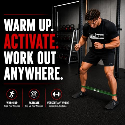 Heavy Thick Resistance Bands Set of 4, 5X Thicker, Short Monster Band, Deadlift Band, Loop Resistance Booty Bands for Glute Activation, Strength Training, Deadlifts, Squats & Warm-Up - color: Red, Purple, Green, Black