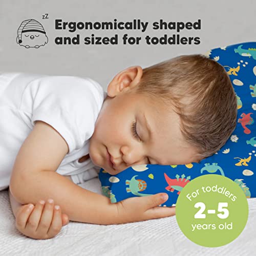 Toddler Pillow with Pillowcase, 13x18 My Little Dreamy Pillow (DinoWorld) - color: Dinoworld