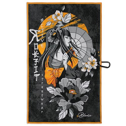 RokFit Gym & Golf Towel – Multi-Use, Quick-Dry, Durable Utility Towel with Bold Graphic and Carabiner Clip (RokFit X Blondie) - color: Rokfit X Blondie