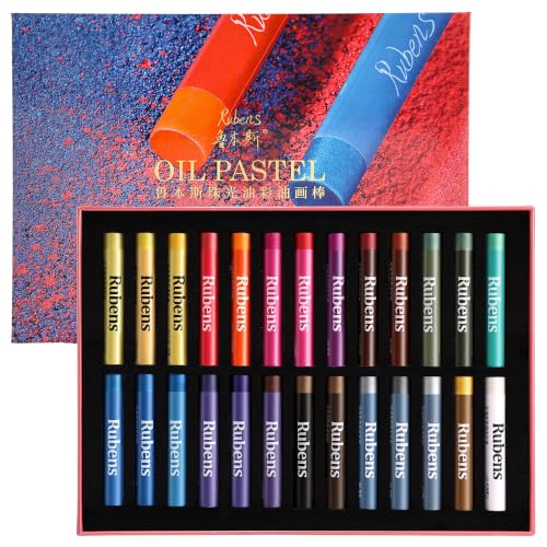 rubens Artist Metallic Oil Pastels of 26 Colors, Soft Oil pastels for Artists & Beginners - color: 26 Artist Metallic Colors