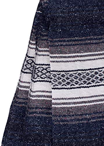 Canyon Creek Authentic Mexican Yoga Falsa Blanket (Dark Blue) - color: Dark Blue