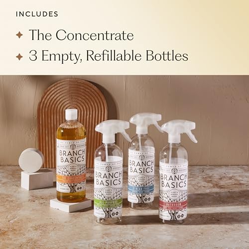 Branch Basics Cleaning Essentials Kit: All Purpose, Glass, Bathroom Cleaner - style: Plastic Spray Bottles