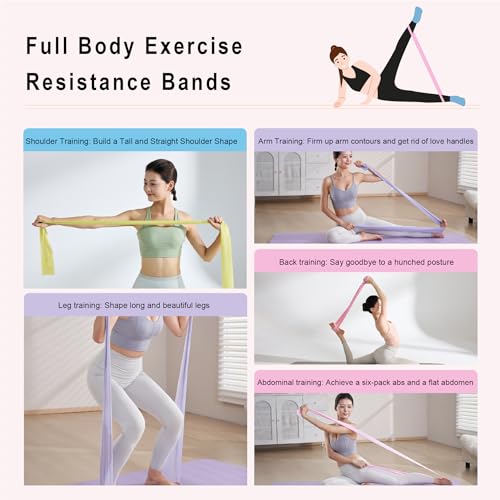 Resistance Bands Non Slip Elastic Stretch Bands for Men Women - color: Bright colors