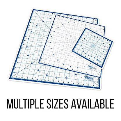 U.S. Art Supply 8"x8" Self-Healing Cutting Mat 7-Ply - Rotary White/Blue | Craft Mat, Non-Slip Cutting Mats for Crafts, Sewing, Quilting, Scrapbooking - size: 8"L x 8"W
