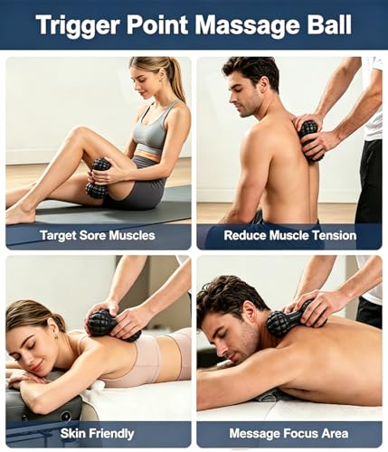Peanut Foot Massage Ball Deep Tissue Myofascial Release Tool for Plantar Fasciitis Relief Dual Trigger Point Massager for Tight Muscles Fascia Ball for Home Office Gym Travel Blackroller - color: Blackroller