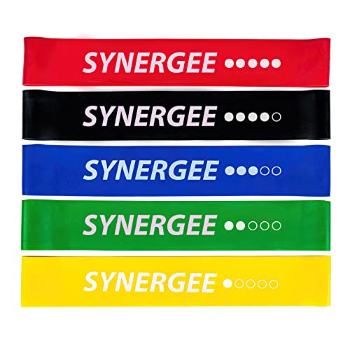 Synergee Mini Loop Bands – Resistance Bands for Home or Gym - color: a) Multicolor 5 Pack