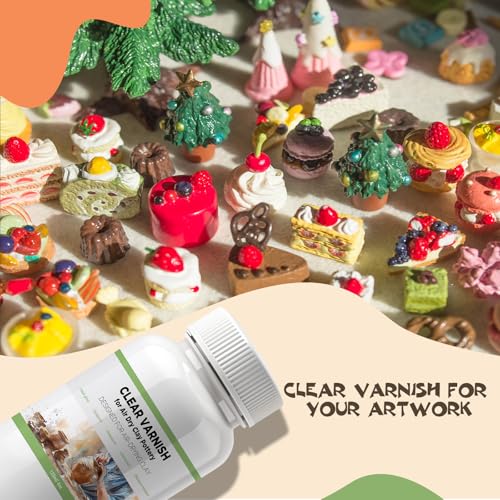 120ml Air Dry Clay Varnish - Air Dry Clay Sealant - Air Dry Clay Glaze | Waterproof, Clear, Matte, Finish Clear Varnish for Pottery, Used to Prevent Clay Cracking, Scratches, Wear - style: Matte Varnish