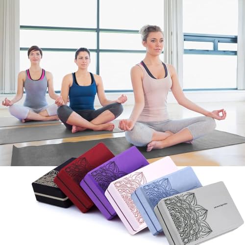 nuveti Yoga Blocks Set of 2, High Density Yoga Brick Foam Blocks to Improve Strength, Flexibility and Balance Brick Foam Blocks - color: Grey