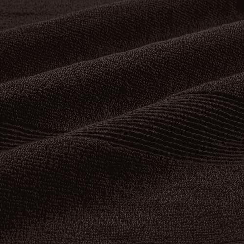 Belizzi Home 8 Piece Towel Set 100% Ring Spun Cotton, 2 Bath Towels 27x54, 2 Hand Towels 16x28 and 4 Washcloths 13x13 - Ultra Soft Highly Absorbent Machine Washable Hotel Spa Quality - Chocolate Brown - color: Chocolate Brown, size: 8 Piece Towel Set