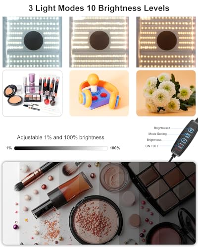 PULUZ Portable Light Box Photography, 16"x12"x16" Professional 3200-6500k Dimmable Photo Box with 320 LED Lights & 4 Color PVC Backdrops for Jewelry and Small Item Product Photography - size: 16*12 Inch