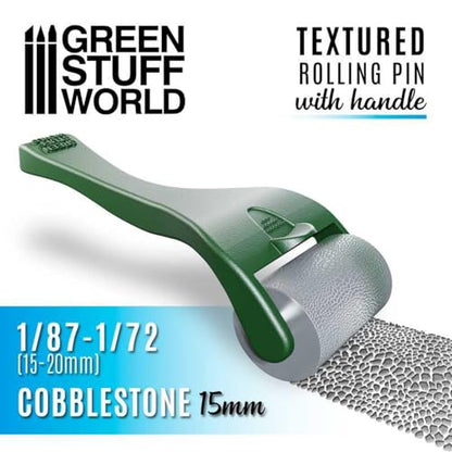 Green Stuff World - Rolling pin with Handle – Cobblestone 15mm 10482