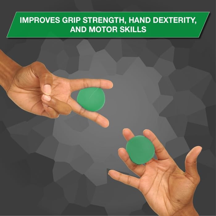 THERABAND Hand Exerciser, Stress Ball, Therapy, Squeeze, Exercise, Green