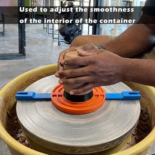 Pottery Centering Trimming Tool Set with Potter Bat System and 3 Pack Pottery Rim Cone, Ceramic Fixing Rim Shaper Tool
