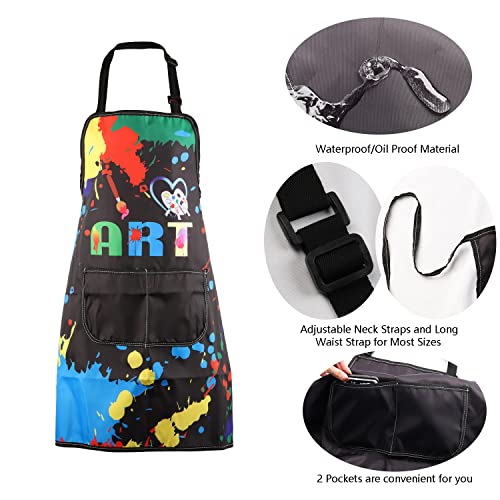 MBMSO Painting Artist Apron with Pockets Artist Painter Gifts Art Lover Gift for Art Teacher Student Painter Apron Waterproof - color: Love Art Apron-black