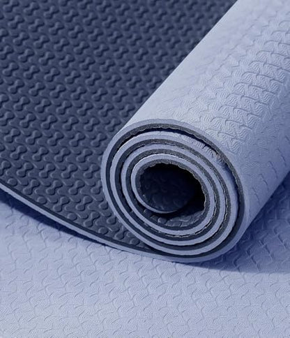 IUGA Yoga Mat Thick Non Slip Anti-tear Pilates Mat Eco Friendly Hot Yoga Mats for Workout & Exercise(72"x 24"x 6mm) - color: Gray
