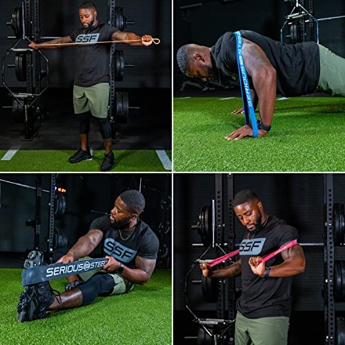 Serious Steel Fitness 81.3cm(32인치) 저항 트레이닝 밴드 (휴대용 운동 밴드 시스템 트레이닝 밴드 - 152cm(5피트 10인치) 미만의 개인에게 적합) - color: #6 옐로우 (36.3-90.7kg(80-200파운드)