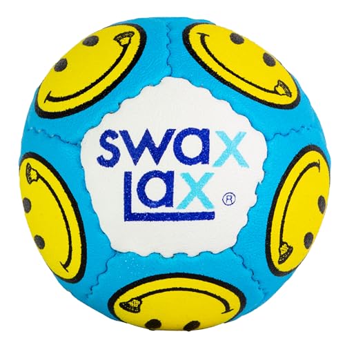 SWAX LAX Lacrosse Training Ball - Indoor Outdoor Practice Less Bounce & Rebounds - color: Smile