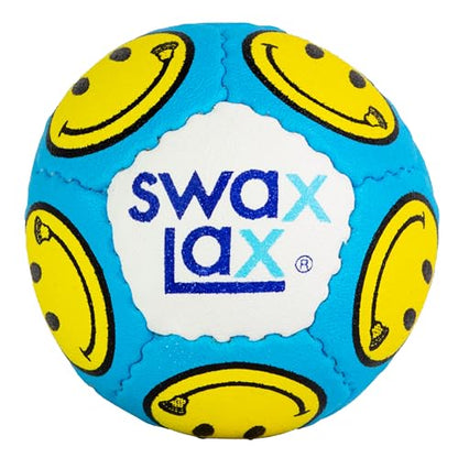 SWAX LAX Lacrosse Training Ball - Indoor Outdoor Practice Less Bounce & Rebounds - color: Smile