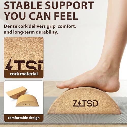 Half Moon Cork Yoga Blocks, 2 Pack Balance Trainer