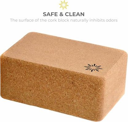Cork Yoga Blocks, 6 Pack, 4x6x9in, High Density, Bulk