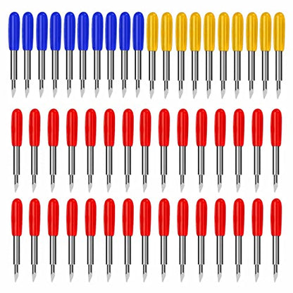 50 Pcs Replacement Blades Compatible with Explore 4/3/Air 2/Air/Air one/Maker/Maker 4/3/2 Cutting Machines - 10PCS Fine Point Blade, 30PCS Standard Blades and 10PCS Deep Point Blades - size: 50 pieces