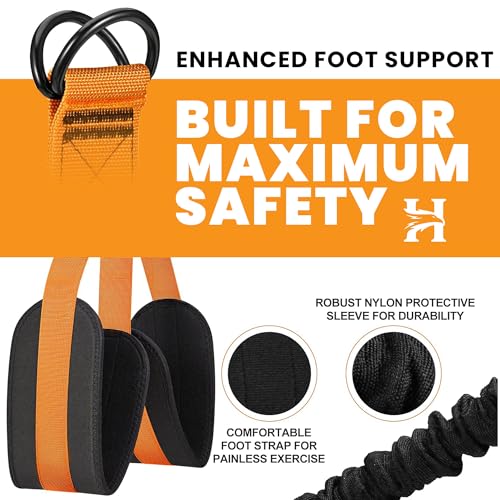 Pull Up Assistance Bands with Handles, Foot & Knee Straps, Bag for Home Gym
