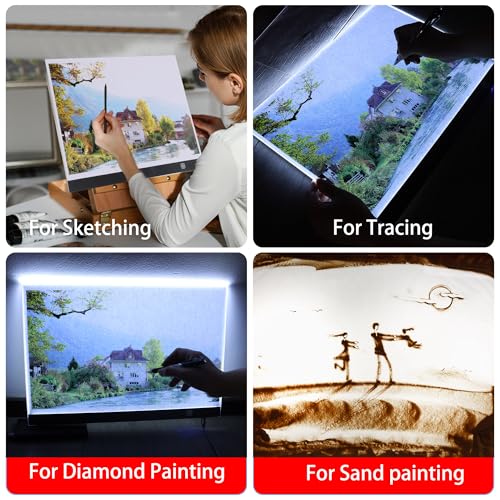 A3 Light Pad for Diamond Painting,Led Light Tracing Box Copy Board,Large