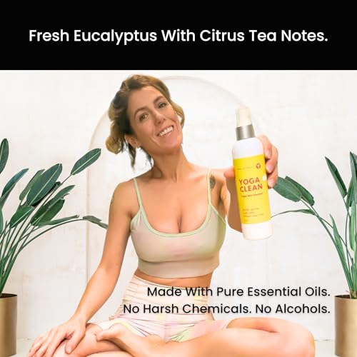 Yoga Mat Cleaner Spray – Spa-Like Scent | Eco-Friendly Formula | Neutralizes Sweat & Odor | Helps Protect Your Mat | 8 oz | Plant-Based, Made in USA | Body By Yoga