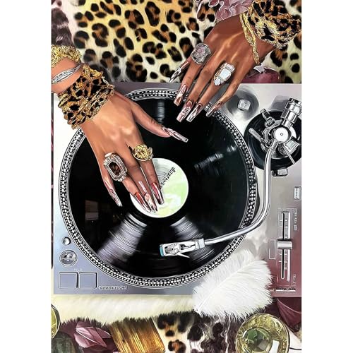 EOBROMD Diamond Art Kits for Adults Trendy Leopard, DIY Modern Painting Kits for Adults Beginners, 5D Full Drill Diamond Dots with Gem Art and Crafts for Home Wall Decor 12x16inch - color: 16-Trendy Leopard
