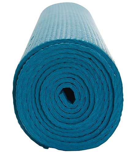 Everyday Yoga Deluxe Mat, Spacious 72"x24" Non-Slip, 3-5mm Extra Thick - color: Peacock, size: 3mm Thick