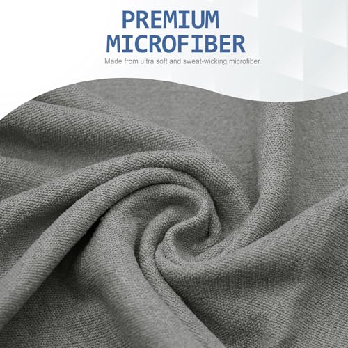 Eunzel Hot Yoga Towel - Microfiber Non Slip Yoga Mat Towel with Grip Dot Sweat Absorbent Towel for Hot Yoga, Pilates and Fitness 72" x 24", Dark Grey/Purple - color: Grey/ Purple
