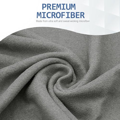 Eunzel Hot Yoga Towel - Microfiber Non Slip Yoga Mat Towel with Grip Dot Sweat Absorbent Towel for Hot Yoga, Pilates and Fitness 72" x 24", Dark Grey/Purple - color: Grey/ Purple
