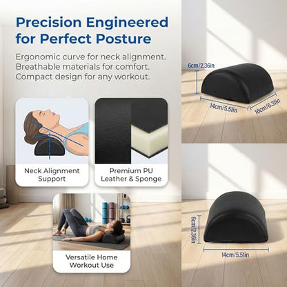 Yiju Pilates Pillow Head and Neck Support Pillow Comfortable Versatile Reformer Partner Assist Headrest for Workout