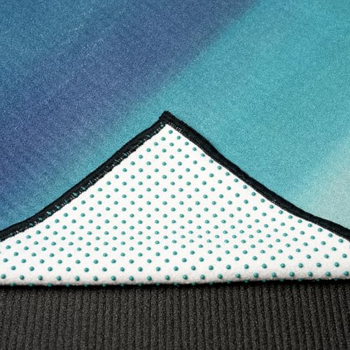 Eunzel Hot Yoga Mat Towel with Grip Dots, Printed Design 72" x 24" | Grip Dot Non Slip, Printed Microfiber Design, Sweat Absorbent, Hot Yoga & Pilate - color: Oceanic Melt