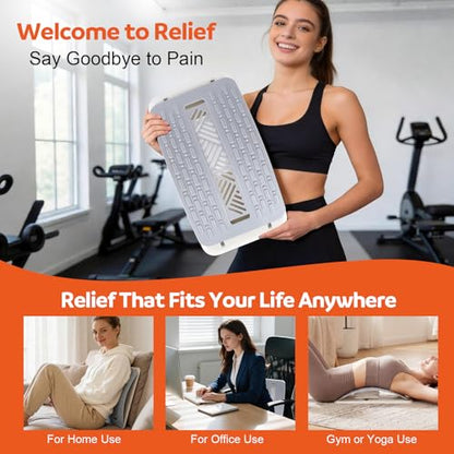 Inflatable Back Stretcher for Lower Back Pain Relief, Adjustable Airbag Lumbar Traction Device,Spine Decompression Support Board with Acupressure Massage&Chair Strap,Posture Corrector for Home Office