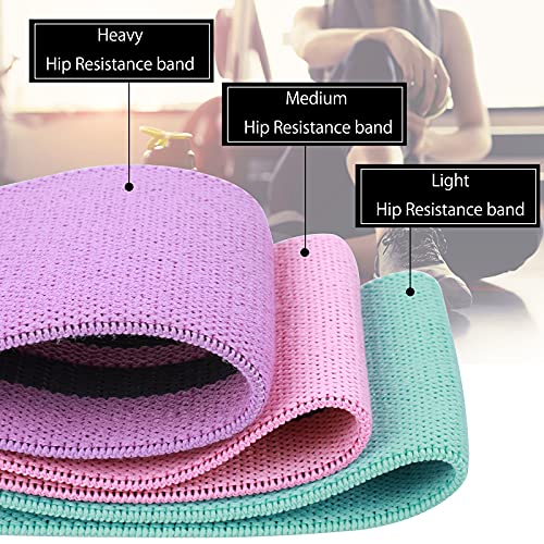 Booty Resistance Bands Non Slip Fitness Elastic Bands Fabric Workout Loop Belts Hip Thigh Straps Strength Squat Band for Girls Women Waist Belly Yoga Body Recovery