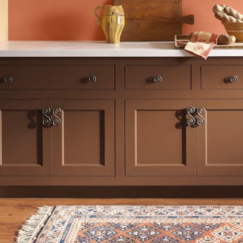 DWIL Matte Finish Furniture Paint - 16 Oz Wood Paint for Cabinets, Doors, Tables, and Dressers Refinishing - Water-Based, Non-Toxic & Odorless, Easy to Apply(Cassiterite Brown)-Without Tools - color: Cassiterite Brown, size: 16 Ounce (Pack of 1)