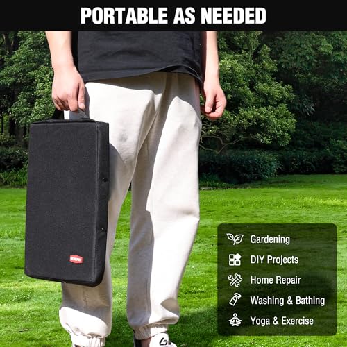 WORKPRO 17" Kneeling Pad with Removable Cover, Black - color: Black
