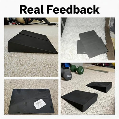 Yoga Wedge Block Foam Squat Wedges Slant Board, 2 Pcs Update Calf Stretcher